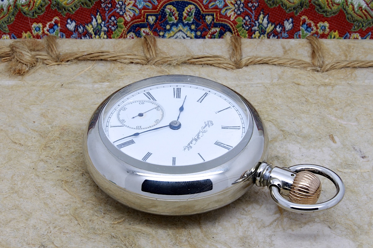 Serviced 1893 Open-Face 18 Size Elgin Pocket Watch