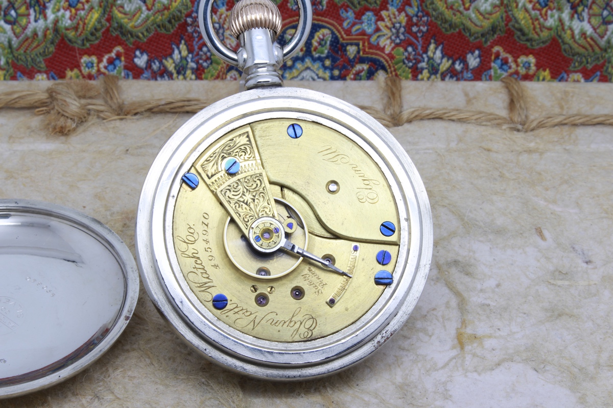 Serviced 1893 Open-Face 18 Size Elgin Pocket Watch