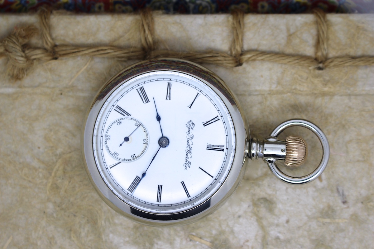 Serviced 1893 Open-Face 18 Size Elgin Pocket Watch