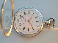 Antique 1904 3-Finger Elgin Sterling Silver Pocket Watch