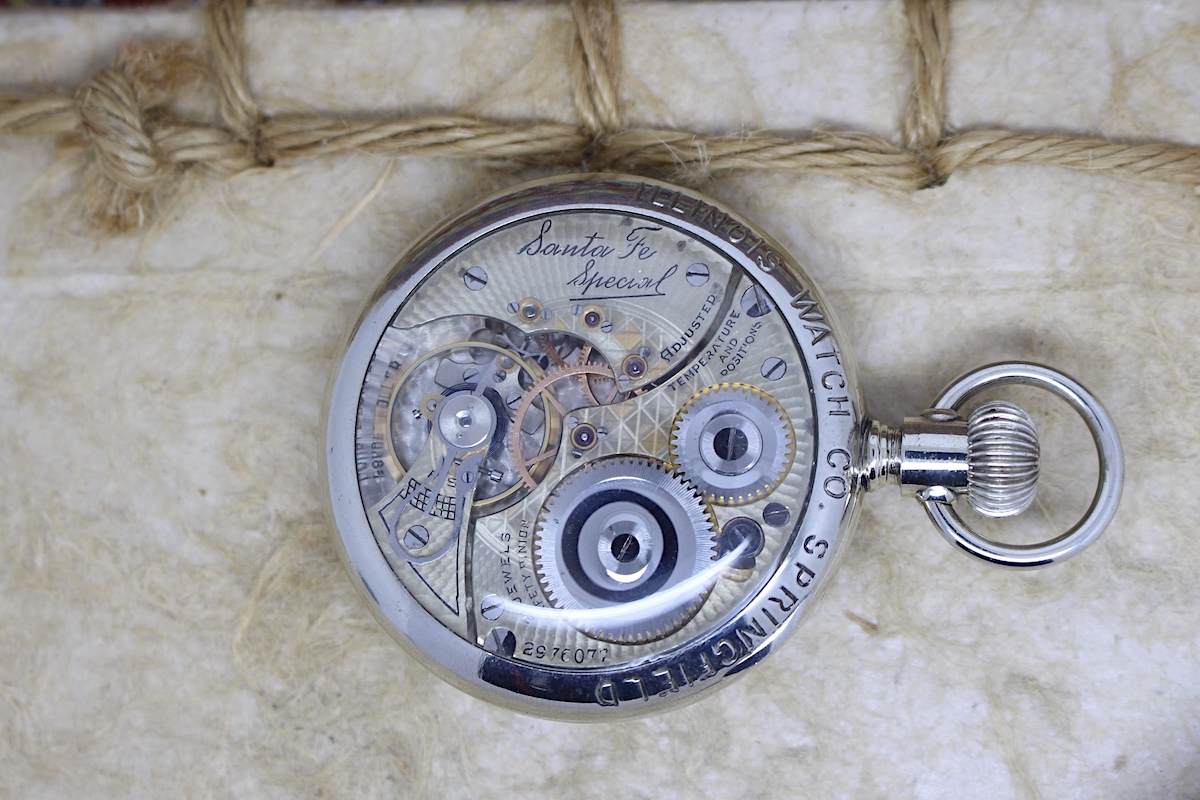 1916 Salesman Santa Fe Special 21 Jewels Illinois Pocket Watch