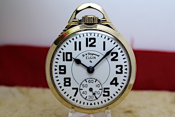 Mint Elgin 16S Railroad Pocket Watch 1954 Mint Elgin 16S Railroad Pocket Watch 1954