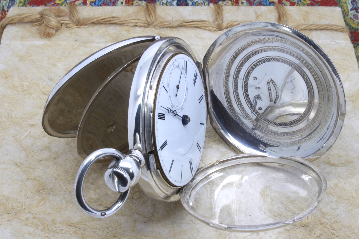 1869 P. S. Bartlett Coin Silver 18 Size American Watch Co. (Waltham) Pocket Watch